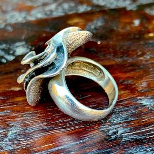 Silpada SilverBlooming Flower Ring Size 7